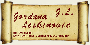 Gordana Leškinović vizit kartica